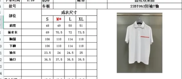 2023ss Prada  Polo Shirt