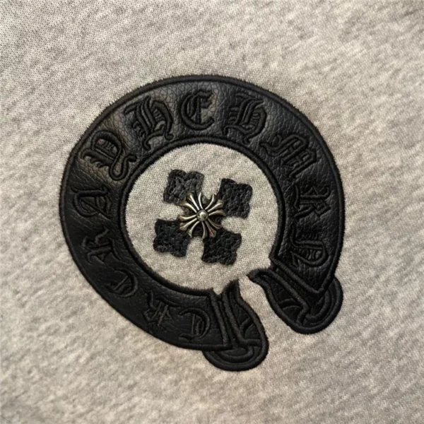 Chrome Hearts Leather fleece coat