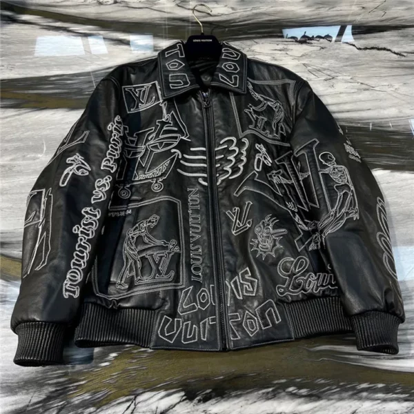 2022ss Louis Vuitton Real Leather Jacket