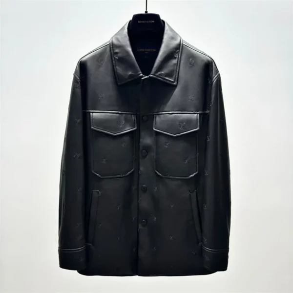 22024fw Louis Vuitton Real Leather Jacket - Replica jacket