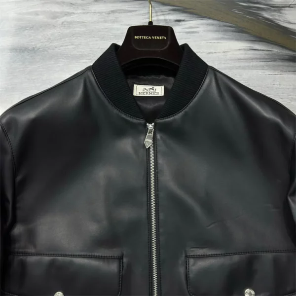 2024fw Hermes Real Leather Jacket - Replica jacket