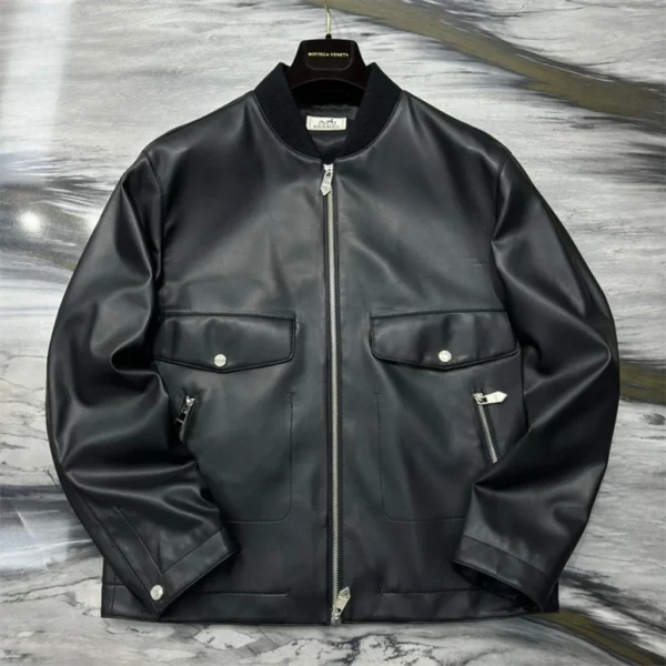 2024fw Hermes Real Leather Jacket - Replica jacket