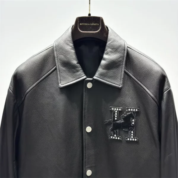 2024fw Hermes Real Leather Jacket - Replica jacket