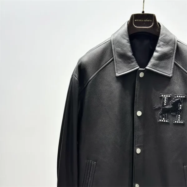 2024fw Hermes Real Leather Jacket - Replica jacket