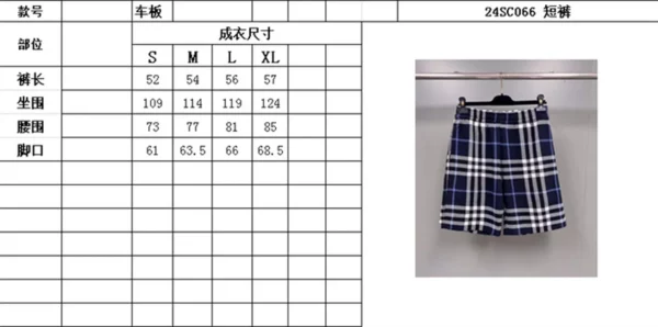 2024fw Burberry Shorts - aaa replica clothes