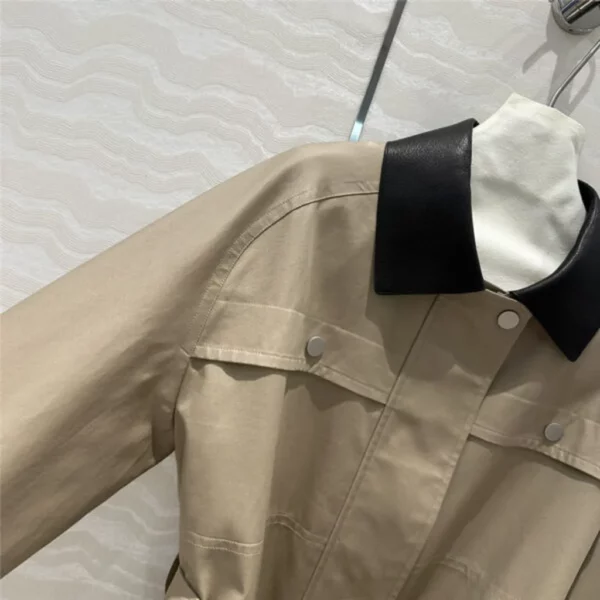 Hermes work pocket mid length trench coat