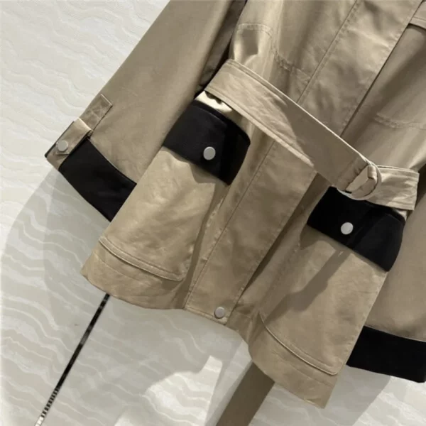 Hermes work pocket mid length trench coat