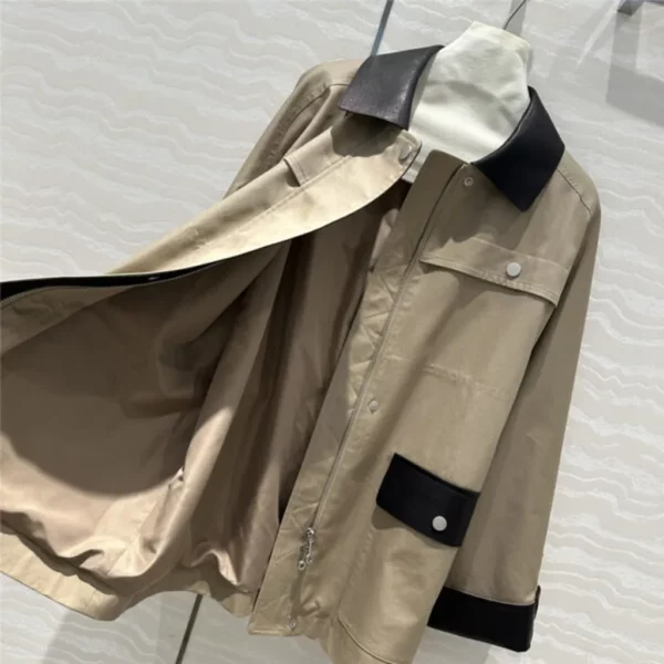 Hermes work pocket mid length trench coat