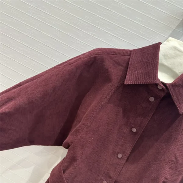 MaxMara corduroy lace up shirt