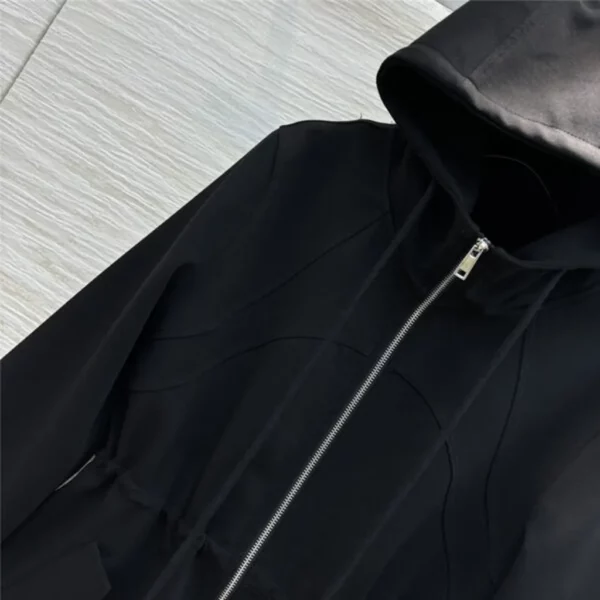 prada hooded drawstring trench coat