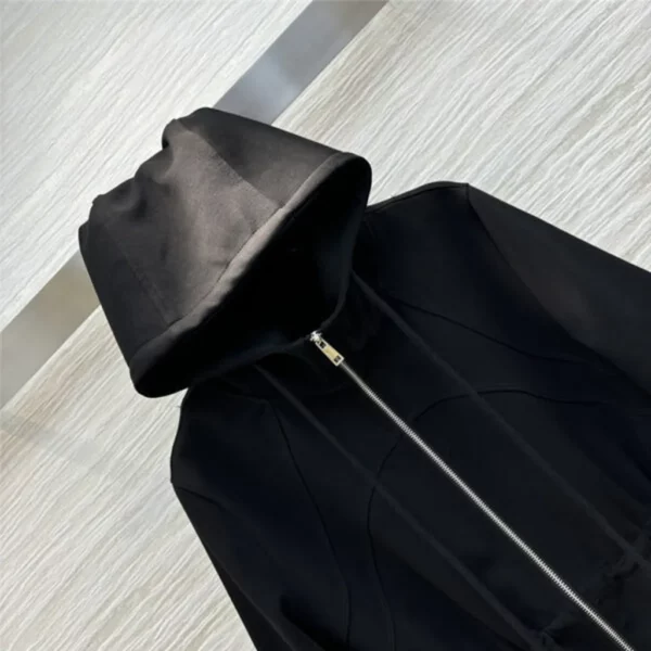 prada hooded drawstring trench coat