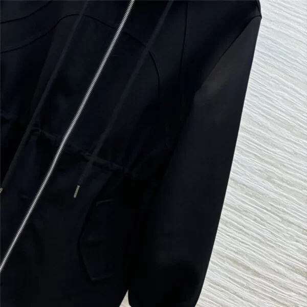 prada hooded drawstring trench coat