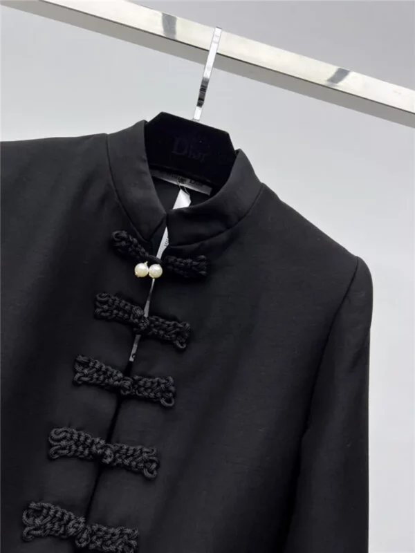 dior stand collar buttoned suit jacket - Replica Dior