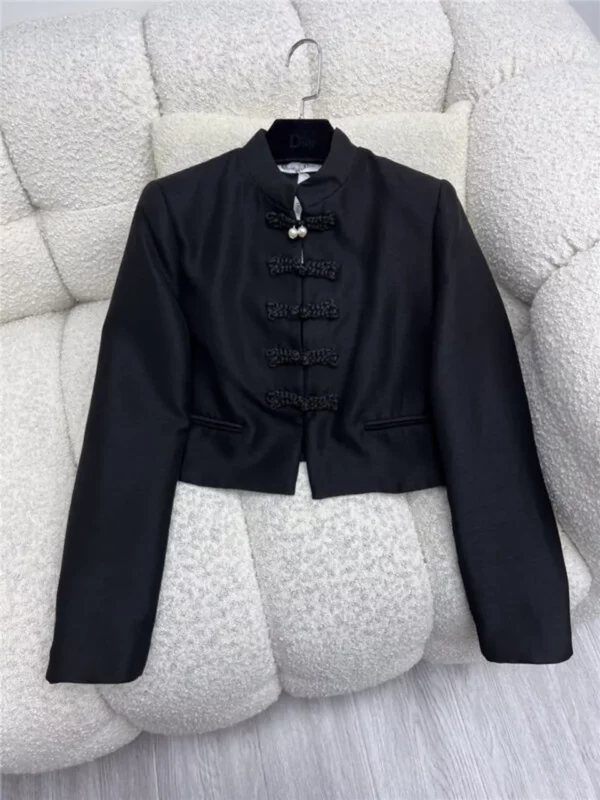 dior stand collar buttoned suit jacket - Replica Dior