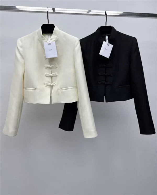 dior stand collar buttoned suit jacket - Replica Dior