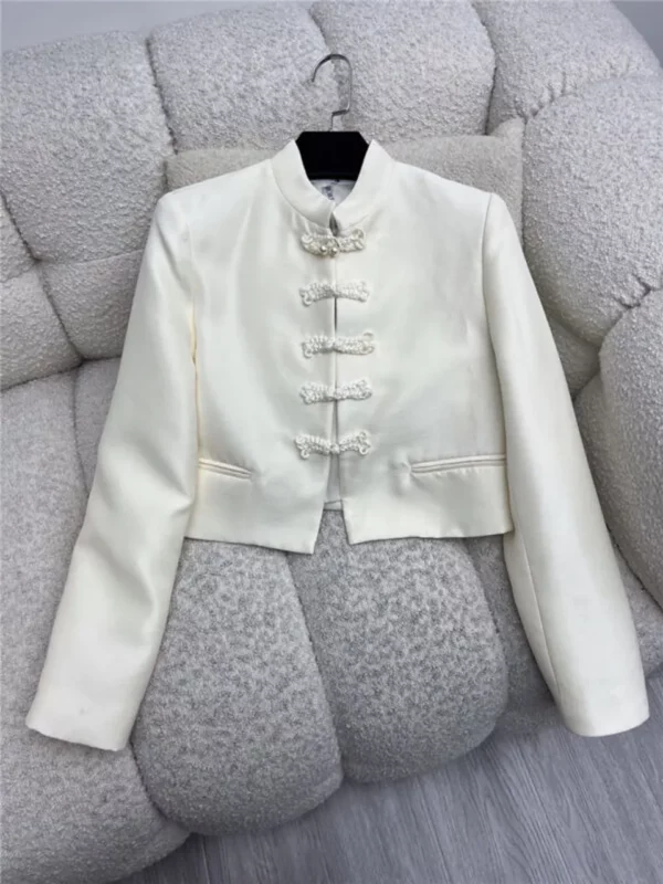 dior stand collar buttoned suit jacket - Replica Dior