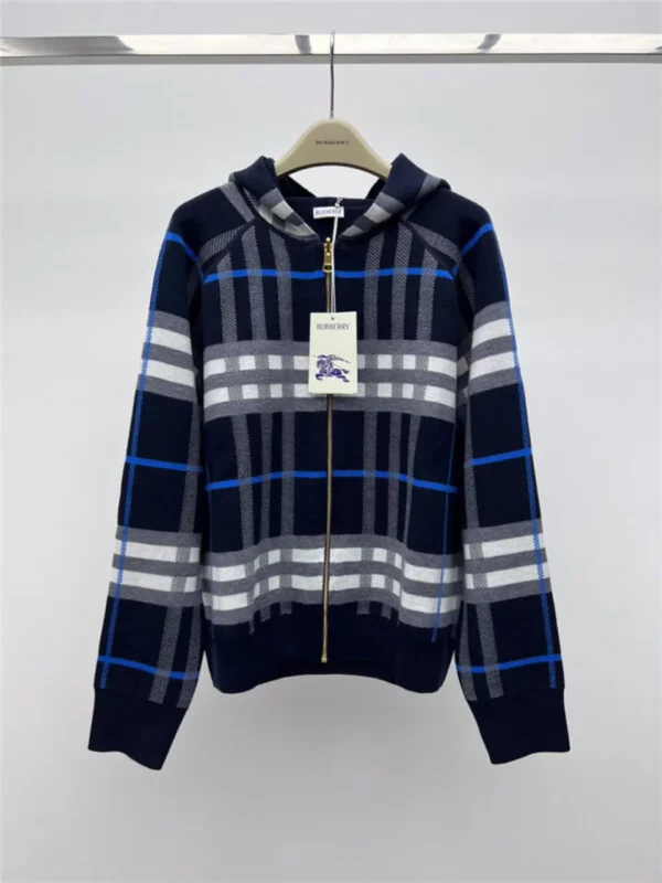 Burberry double faced wool knitted jacket