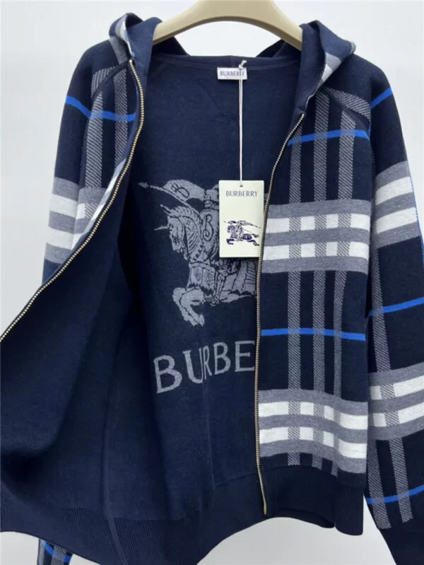 Burberry double faced wool knitted jacket