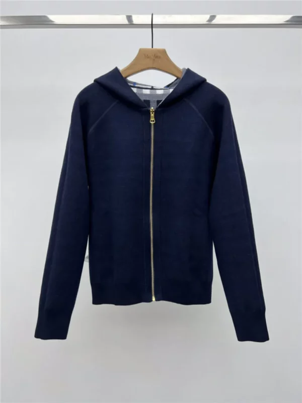 Burberry double faced wool knitted jacket