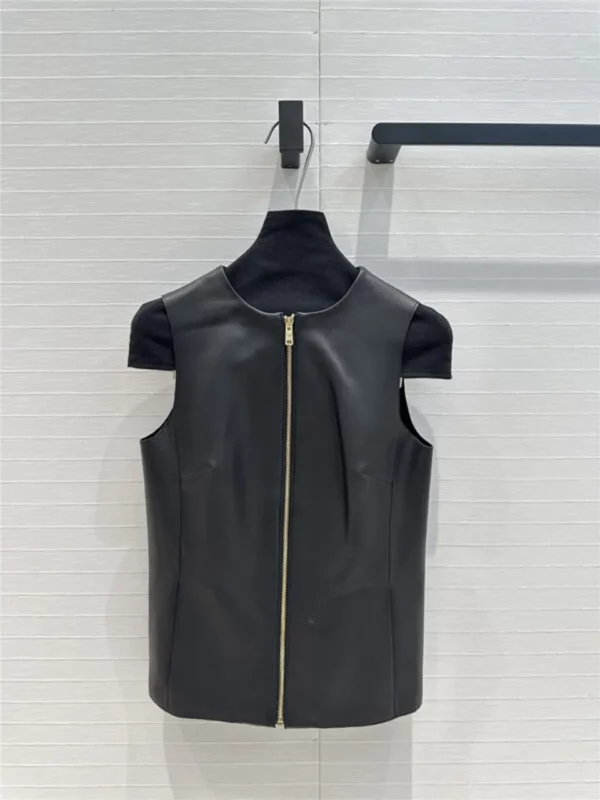 prada leather vest small jacket