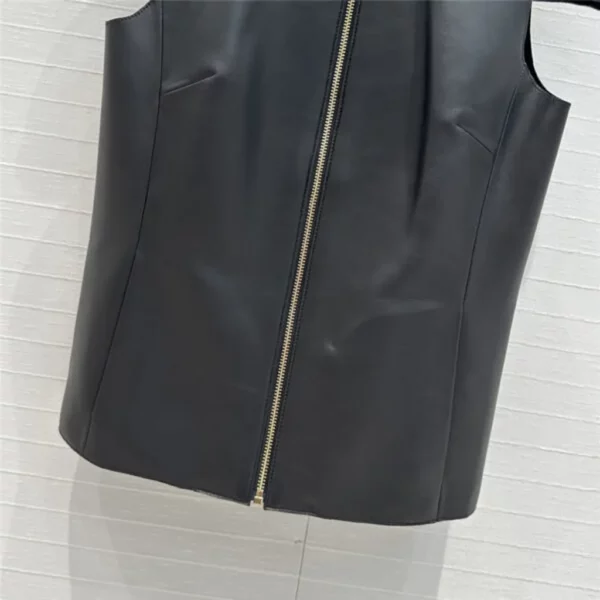 prada leather vest small jacket