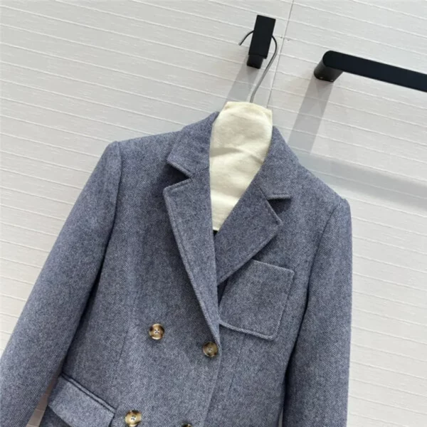 loewe haze blue herringbone suit jacket