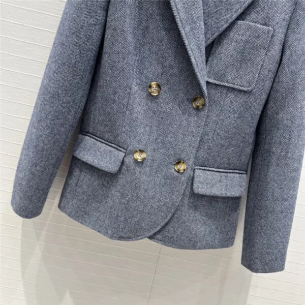 loewe haze blue herringbone suit jacket