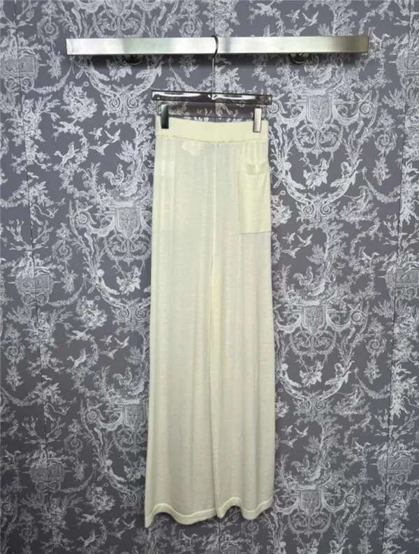 Brunello Cucinelli wool straight wide leg pants