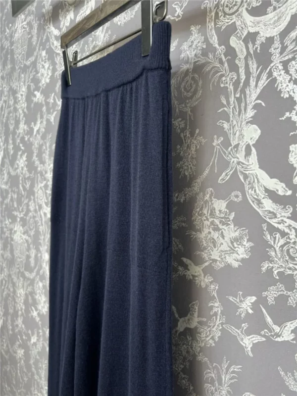 Brunello Cucinelli wool straight wide leg pants