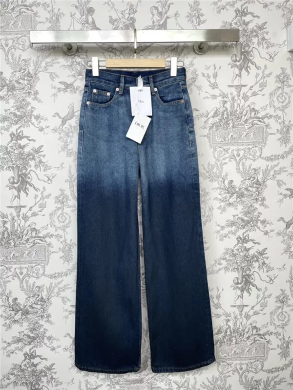 dior gradient denim straight pants - Replica Dior