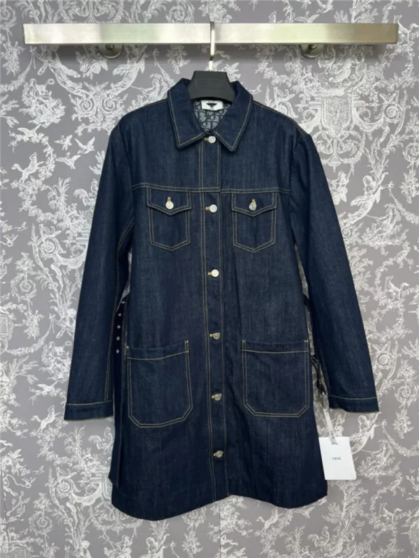 dior long sleeve denim dress - Replica Dior