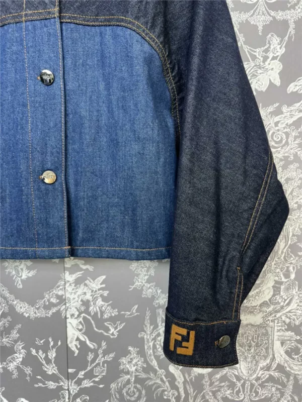 Fendi denim stand collar jacket