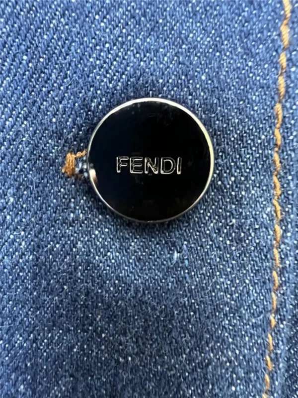 Fendi denim stand collar jacket