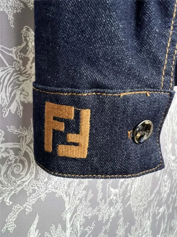 Fendi denim stand collar jacket