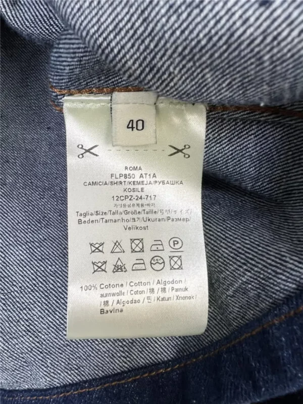 Fendi denim stand collar jacket