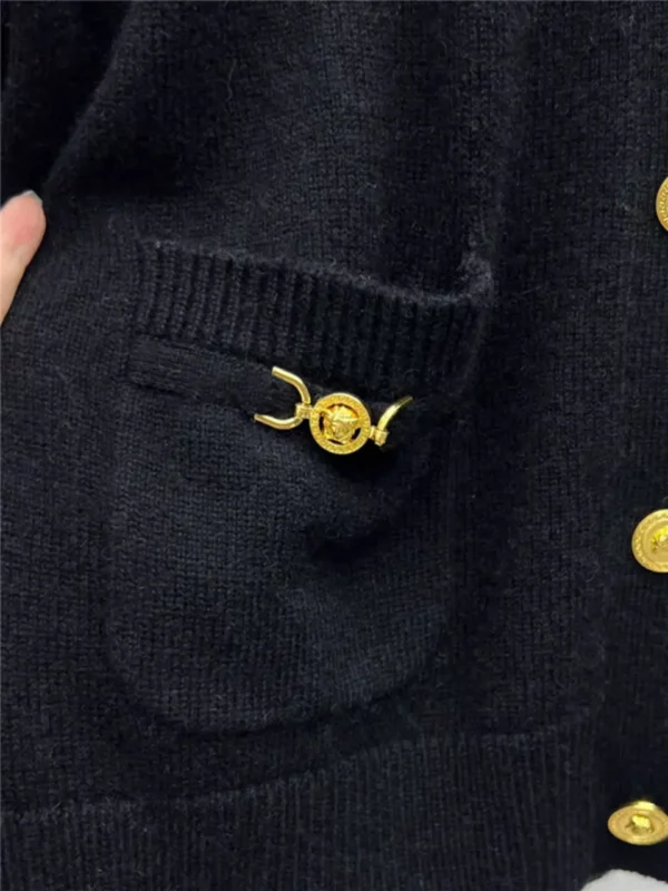 Versace gold button sweater cardigan