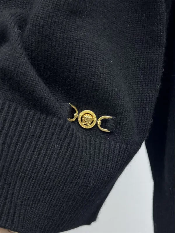 Versace gold button crew neck sweater