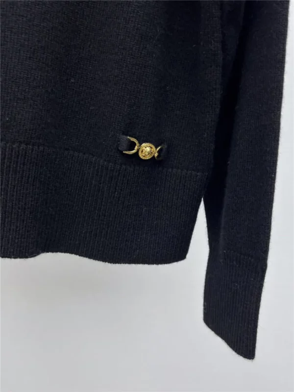 Versace gold button crew neck sweater