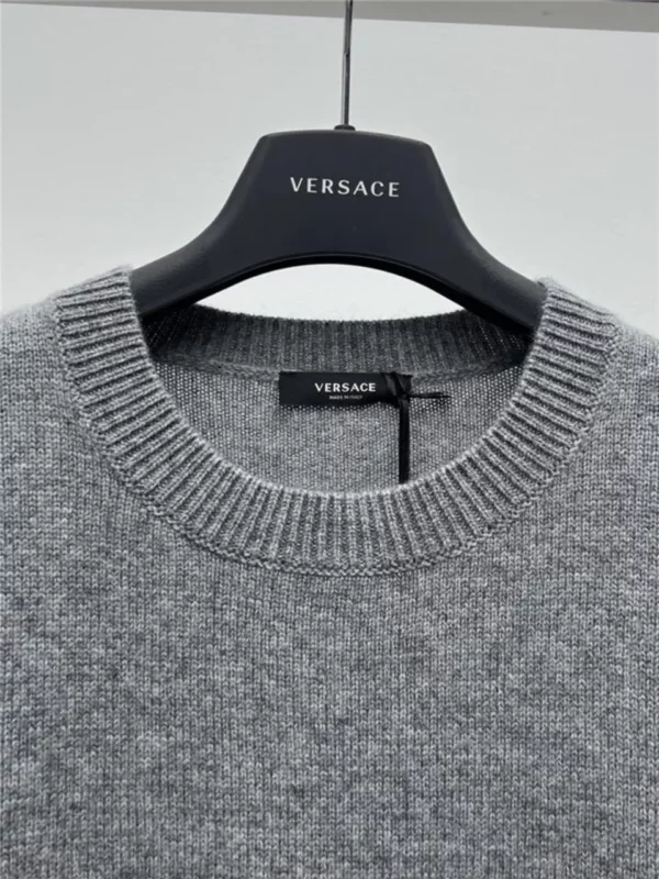 Versace gold button crew neck sweater