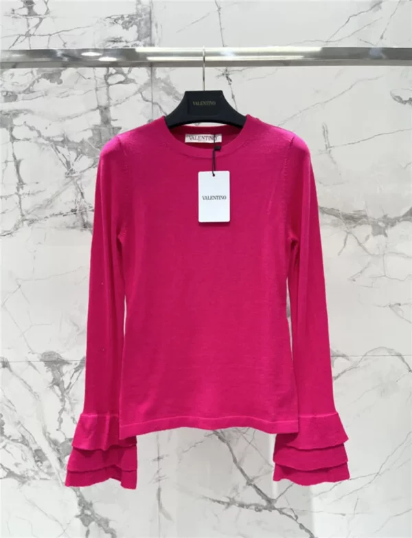 valentino round neck knitted long sleeve