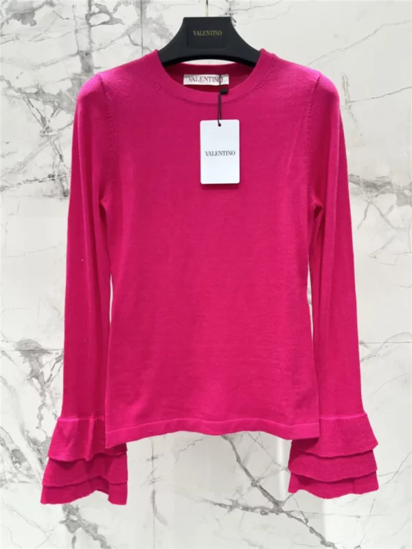 valentino round neck knitted long sleeve