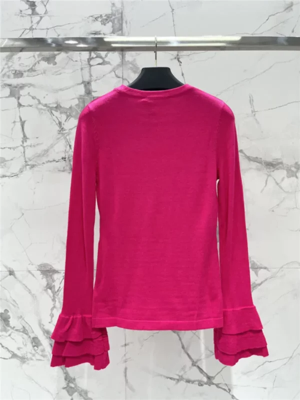 valentino round neck knitted long sleeve