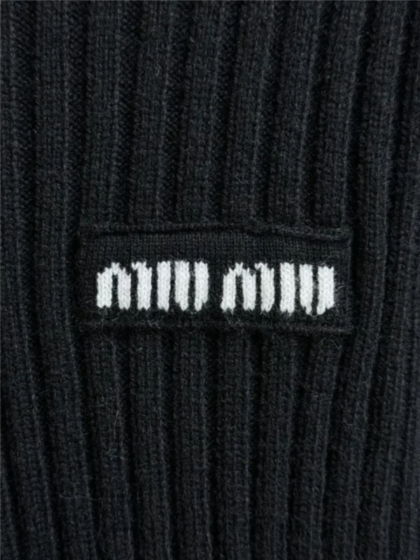 miumiu zipper knitted cardigan