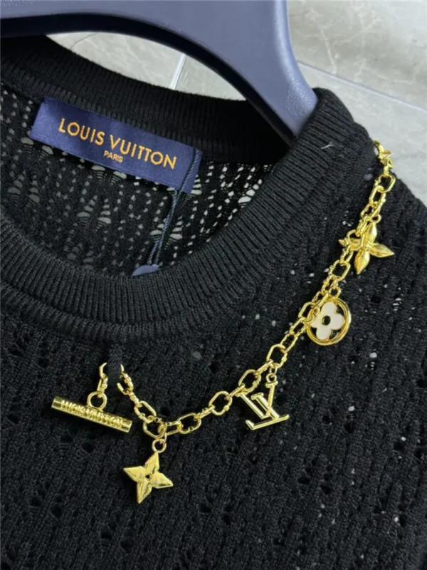 louis vuitton LV hollow knit short sleeved - Replica Louis Vuitton