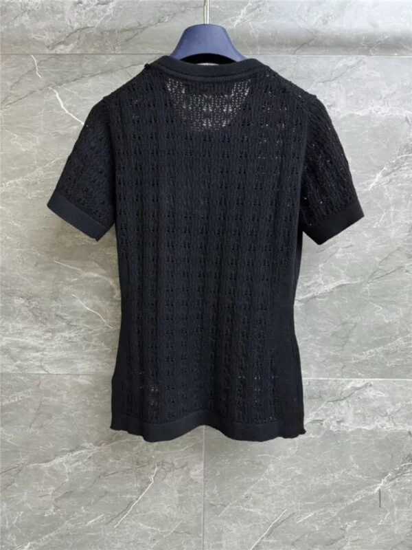 louis vuitton LV hollow knit short sleeved - Replica Louis Vuitton