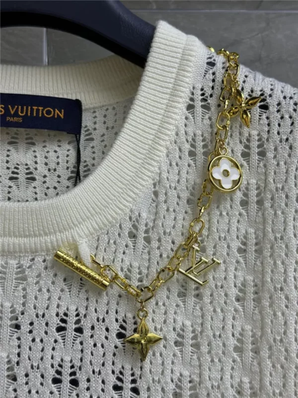 louis vuitton LV hollow knit short sleeved - Replica Louis Vuitton