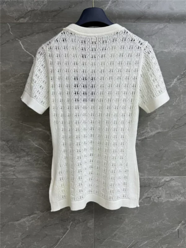 louis vuitton LV hollow knit short sleeved - Replica Louis Vuitton