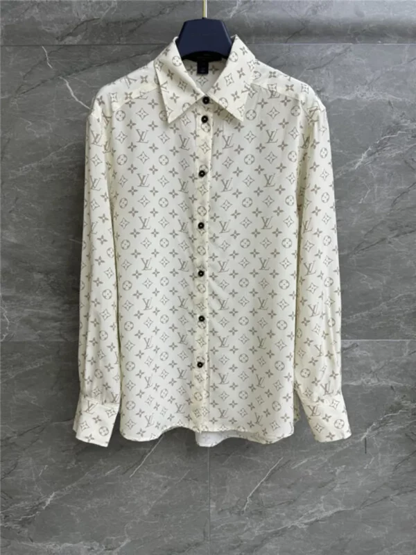 louis vuitton LV monogram silk shirt - Replica Louis Vuitton