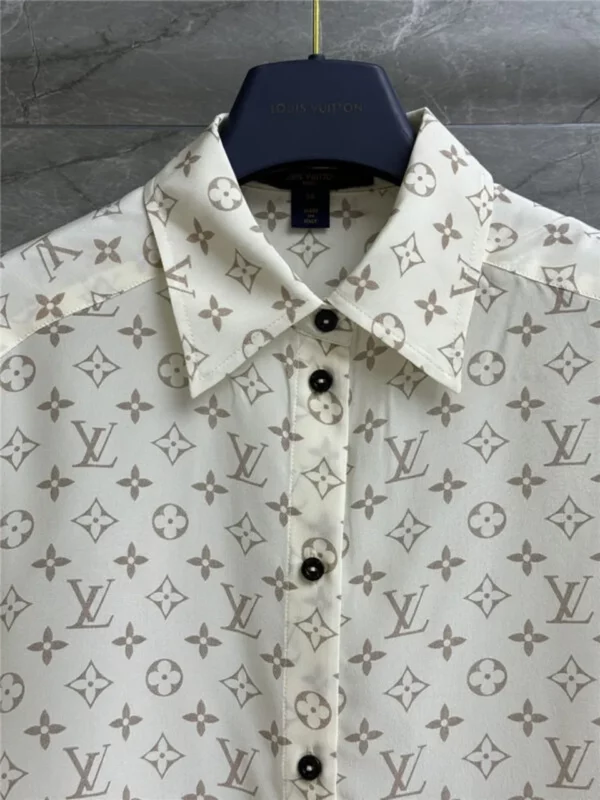 louis vuitton LV monogram silk shirt - Replica Louis Vuitton