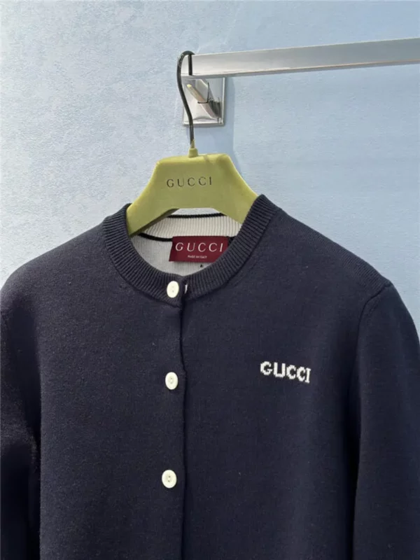 gucci crew neck knitted cardigan - Gucci replica